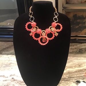 Kate Spade coral\gold tone statement necklace